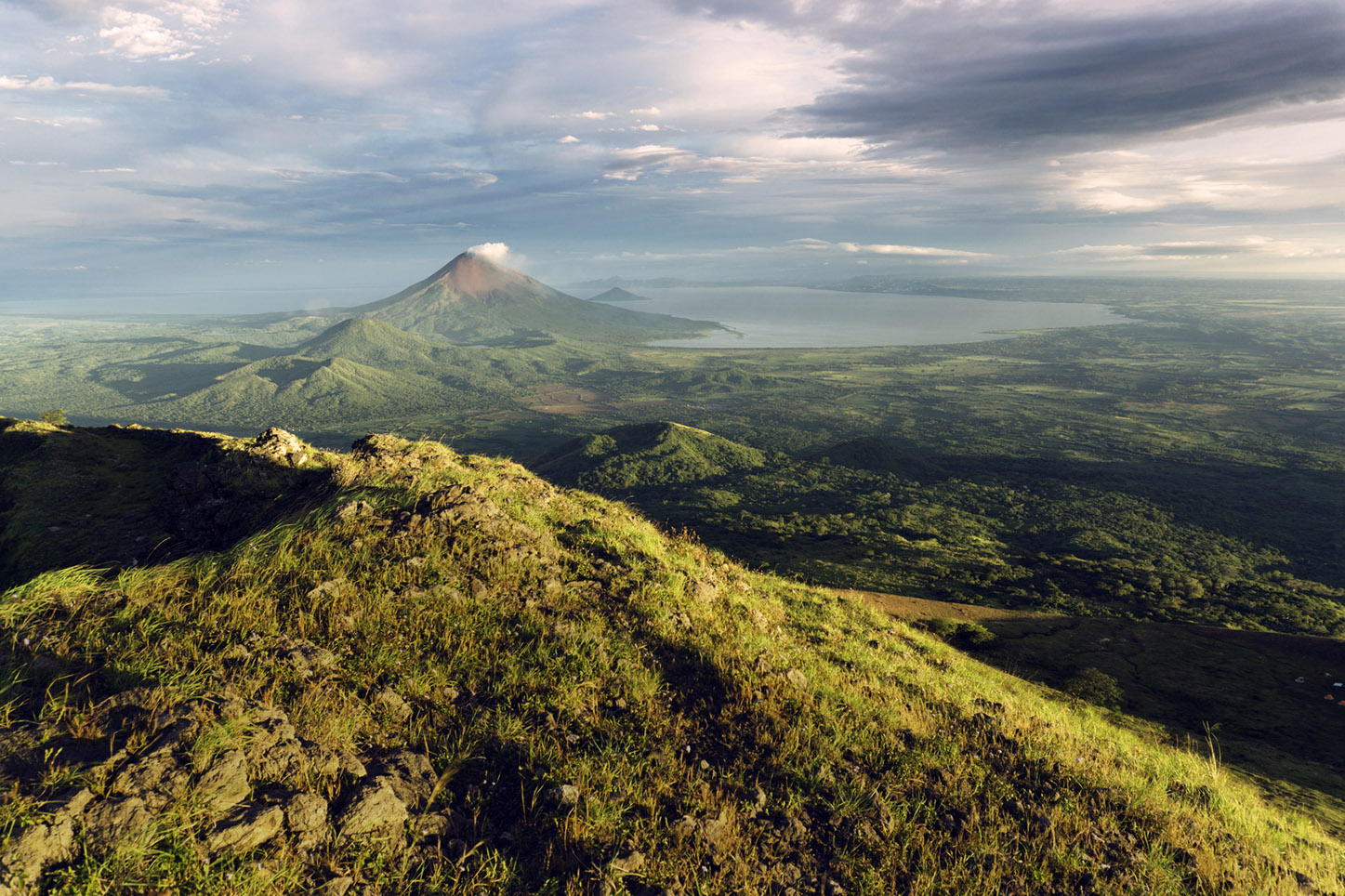 Concepcion Volcano, Nicaragua, from the air — aerial geology that reminds you what wide-angle perspective can show when the scale is honest