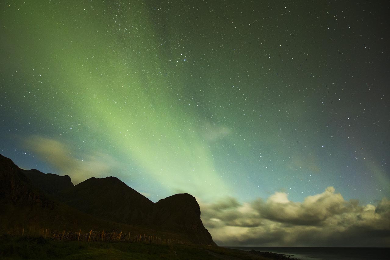Aurora over the Lofoten Islands — the payoff for sleeping in an arctic tent