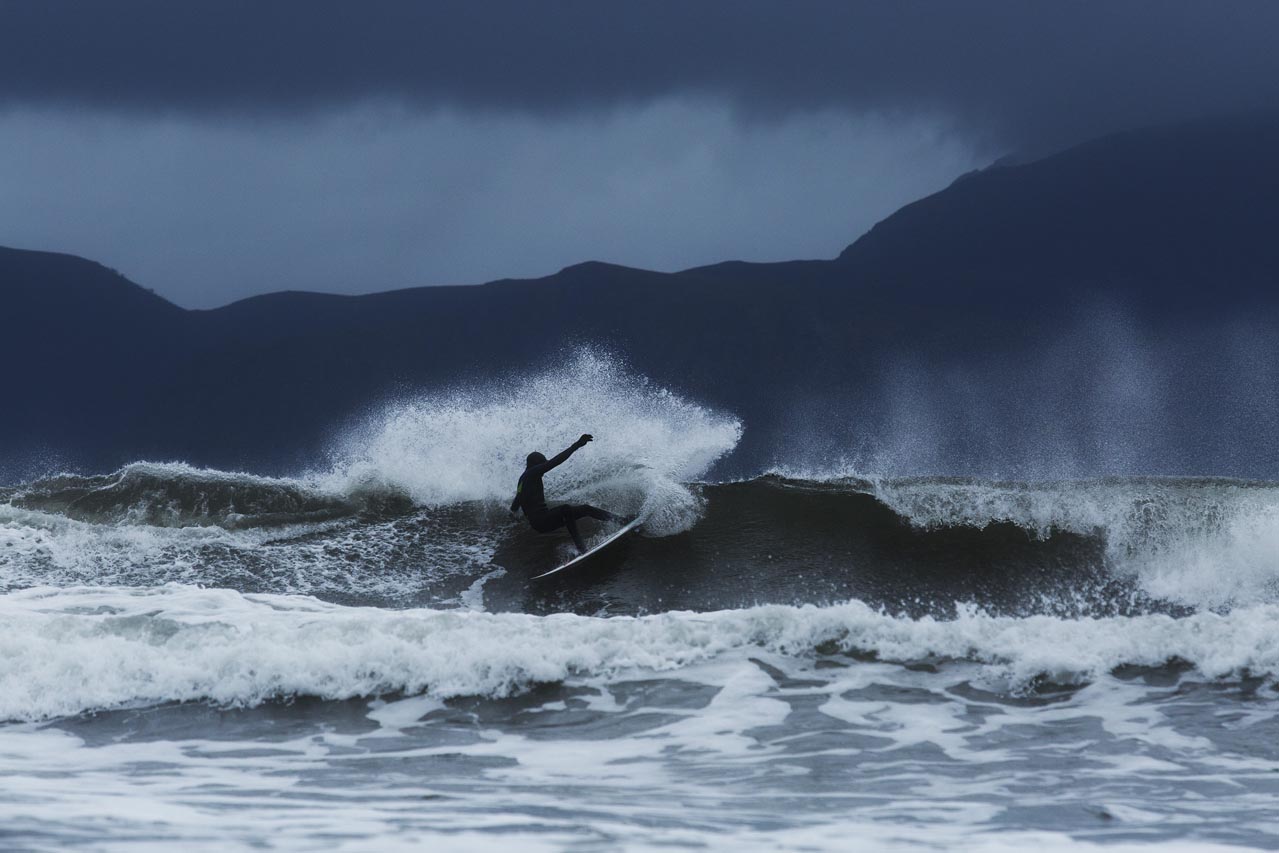 Cold Atlantic swell, Lofoten Islands coast, Norway